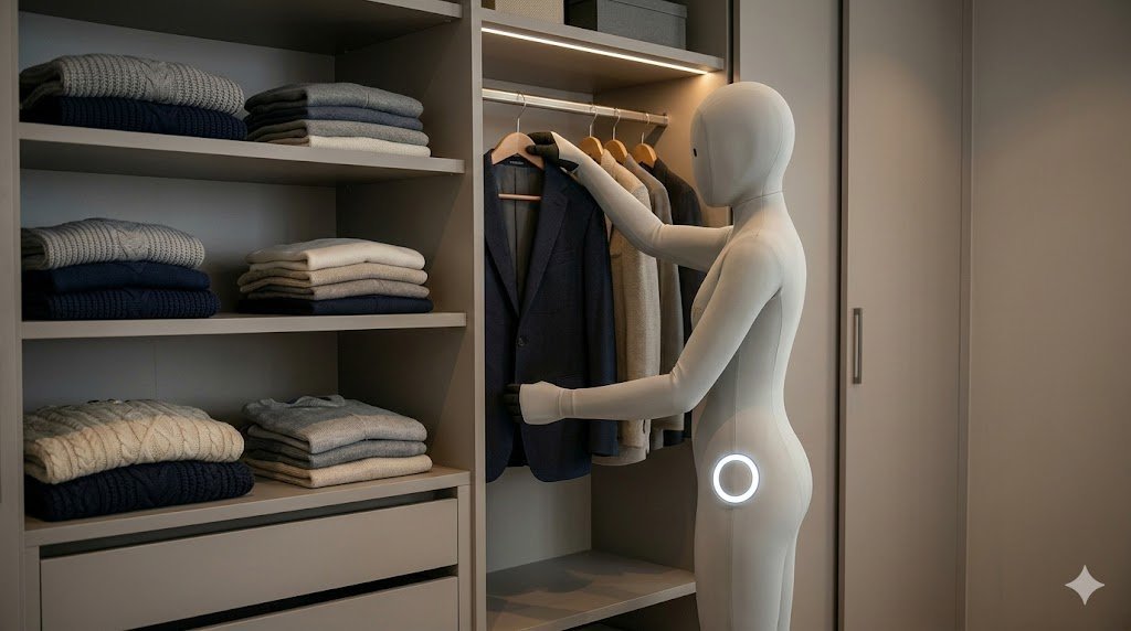 Robot ordenando armario