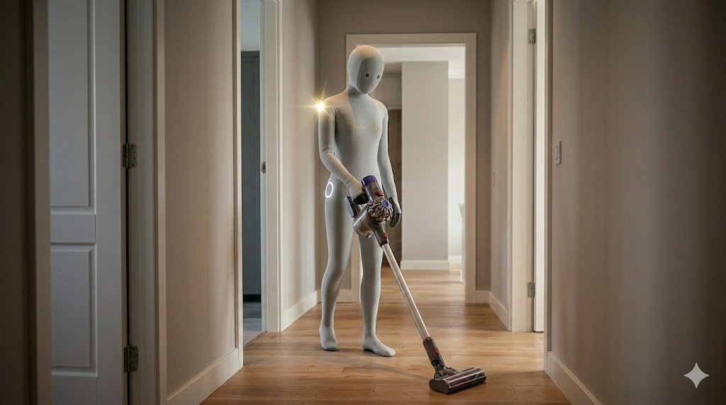 Robot limpiando el salón