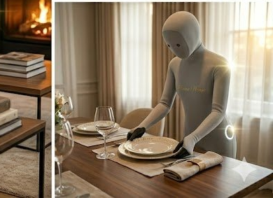 Robot poniendo la mesa