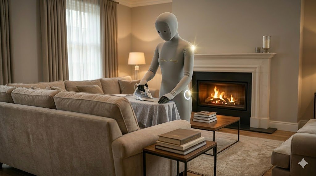 Robot planchando ropa